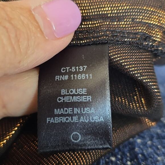 NWT Anthropologie Amadi Merry Metallic Lure Bronze Party Cocktail Blouse Size XS - Picture 14 of 15